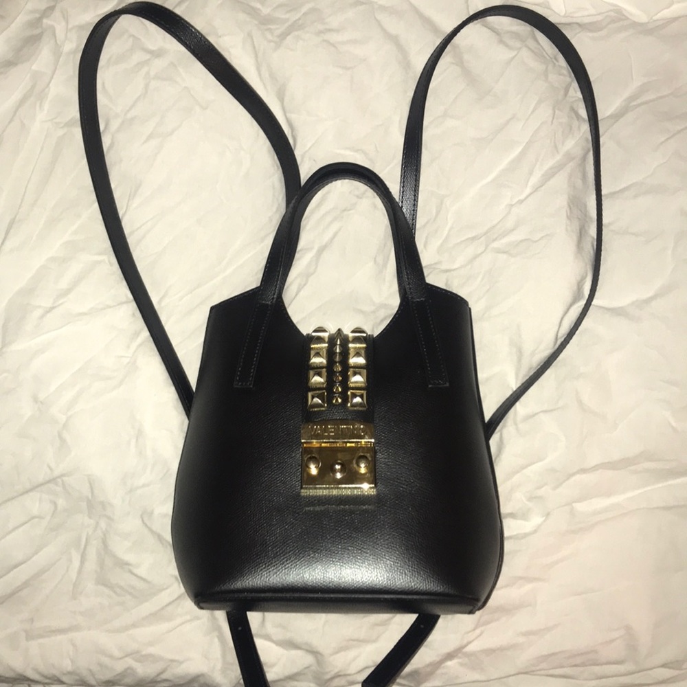 Valentino Momo Madras Studded Backpack/Tote